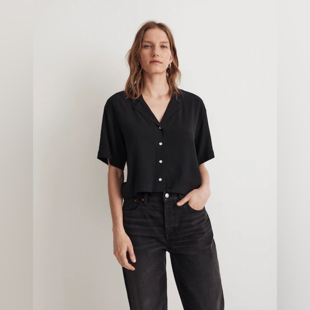 Madewell Button-Front Resort Shirt in Lusterweave